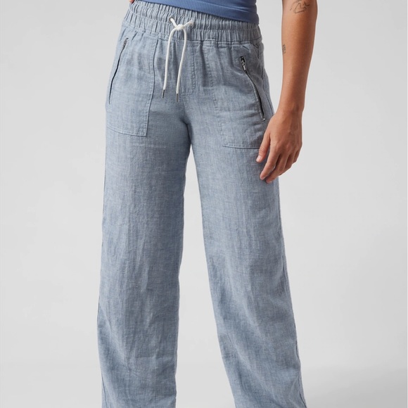 Athleta Pants - Athleta cabo linen wide leg pant
